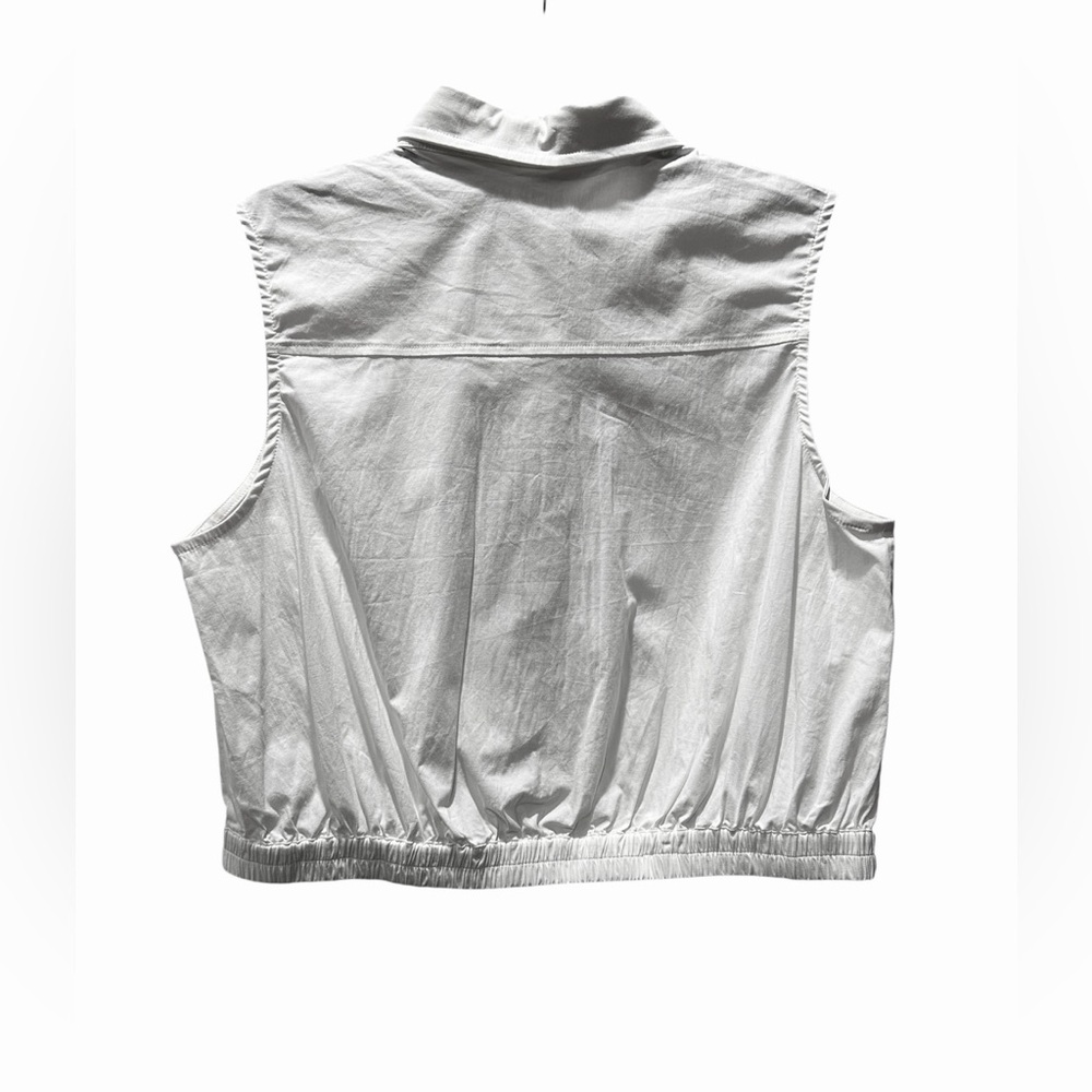 Lulus Enviable Look White Collared Sleeveless Cropped Button-Front XL NEW NWT - Picture 4 of 5